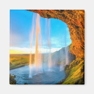 Íman Cascata sobre rochas natureza fotografia pacífica