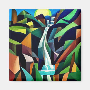 Íman Cascatas em cascata ao longo da montanha 4