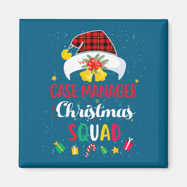 Íman Case Manager Christmas Squad Santa Hat Matching Pr (Frente)