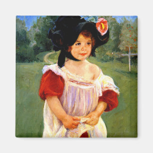 Íman Cassatt - Primavera, Margot em um jardim