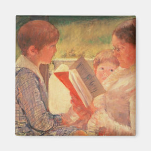 Íman Cassatt Reading aos seus netos, 1888