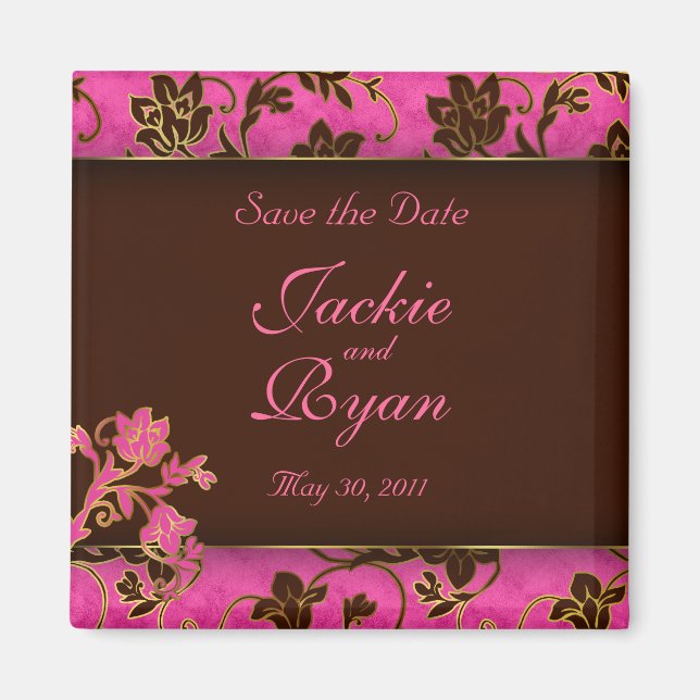 Íman Castanho-rosa-palha Dourado (Frente)