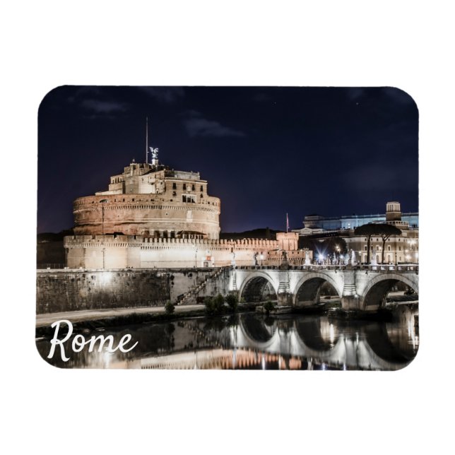Íman Castel Sant Angelo à noite em Roma (Horizontal)
