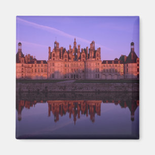 Íman Castelo Chambord ao pôr do sol, Vale do Loire, Fra