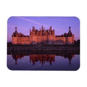Íman Castelo Chambord ao pôr do sol, Vale do Loire, Fra