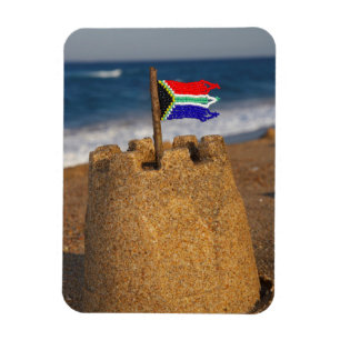 Íman Castelo de Areia Com Bandeira Sul-Africana, Umhlan