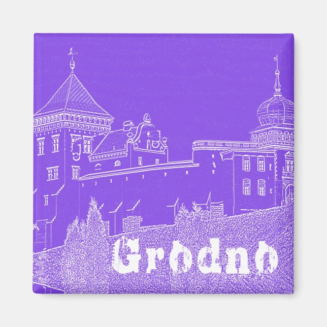 Íman Castelo de Arquitetura da Cidade de Belarus Grodno (Frente)