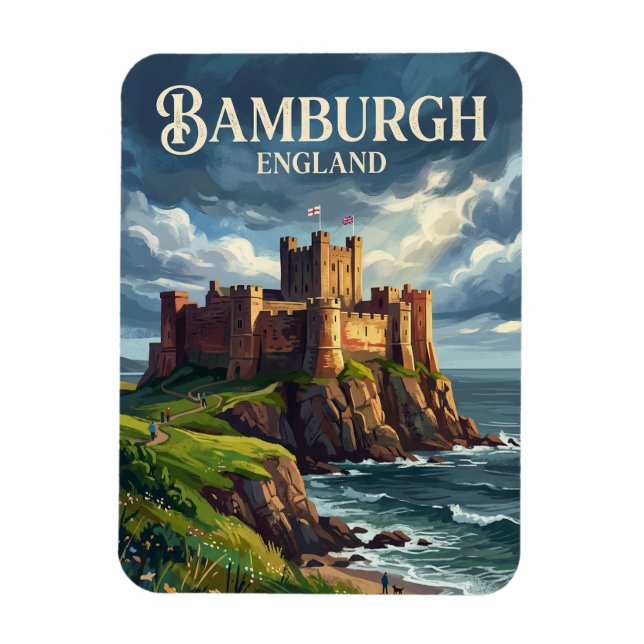 Íman Castelo de Bamburgh Inglaterra (Vertical)