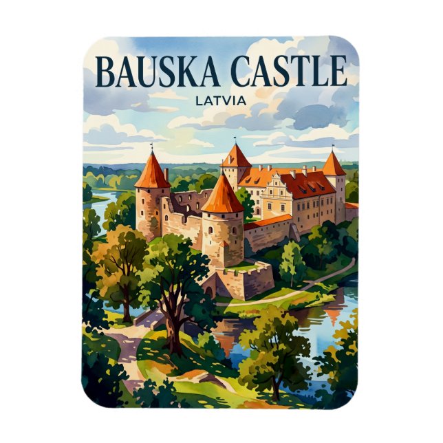 Íman Castelo de Bauska Letônia (Vertical)