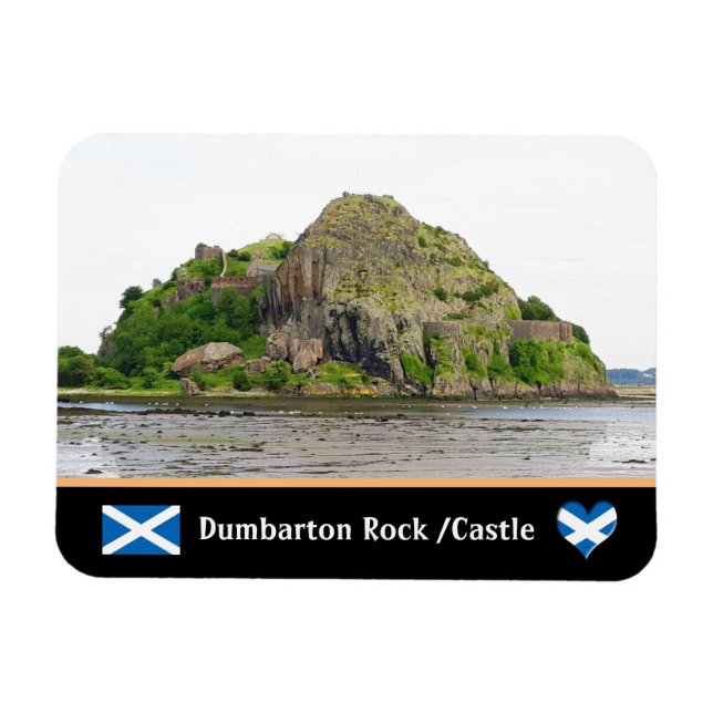 Íman Castelo de Bumbarton Rock & Dumbarton / Escócia (Horizontal)