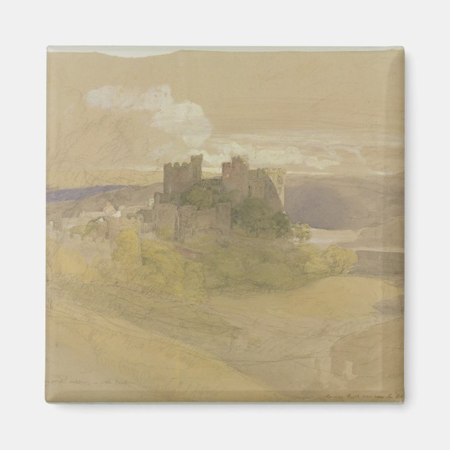 Íman Castelo de Conway (grafite, c/c e guache no papel) (Frente)