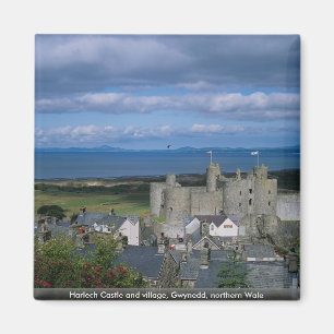 Íman Castelo de Harlech e vila, Gwynedd, Wale do norte