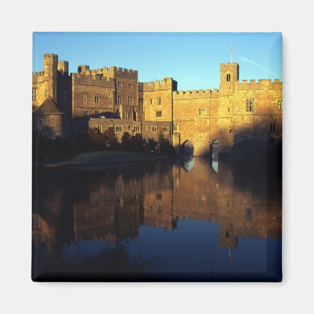 Íman Castelo de Leeds, século 12, fortaleza normanda e (Frente)