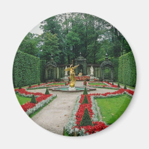Íman Castelo de Lindenhof, Baviera, flores de Alemanha