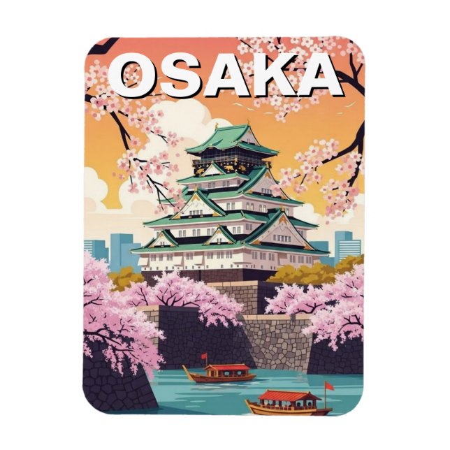 Íman Castelo de Osaka Japão (Vertical)