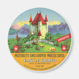 Íman Castelo de Suiça de queijo Gruyere suíço importado