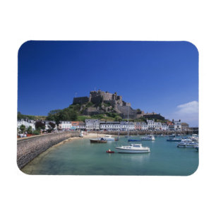 Íman Castelo Mount Orgueil e porto, Gorey, Jersey