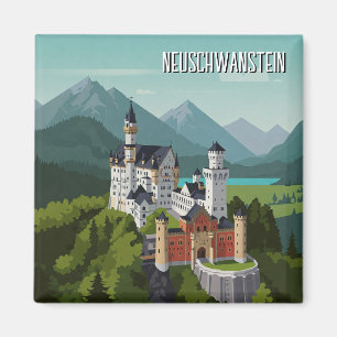 Íman Castelo Neuschwanstein Alemanha Viagem Abstrato