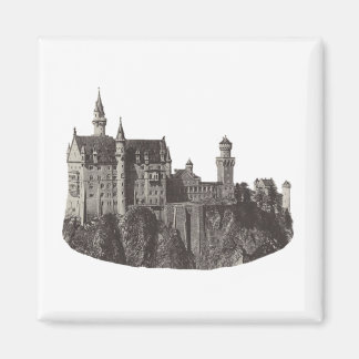 Íman Castelo Neuschwanstein de Arte Histórica Negra e B