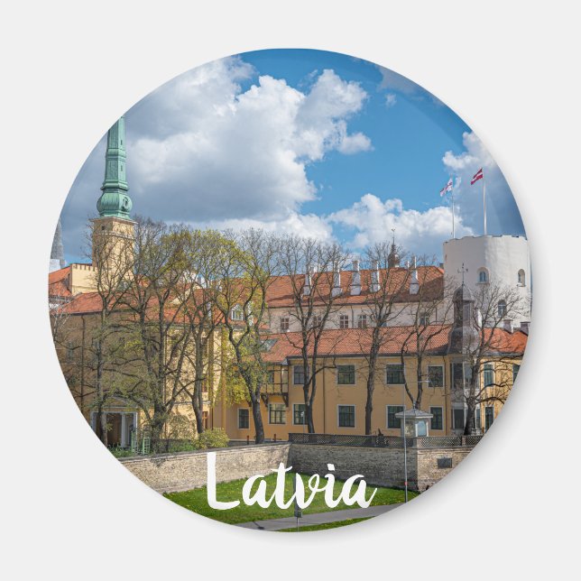 Íman Castelo Riga em Riga, Letónia (Frente)