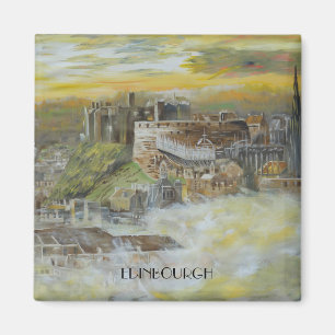 Íman Castelo Scotland de pintura bege ocher de