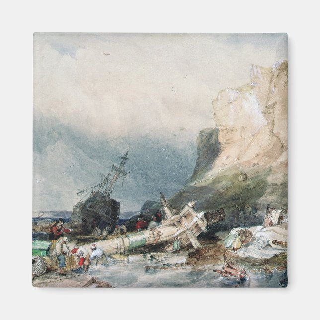 Íman Castelo Tynemouth, Tyne e Visto com Wreck (Frente)