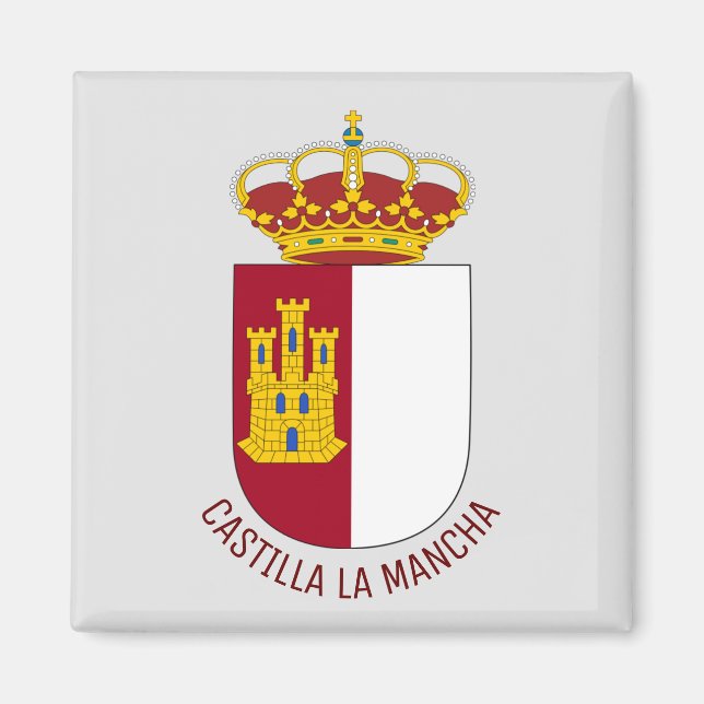 Íman Castilla La Mancha casaco de armas - Espanha (Frente)
