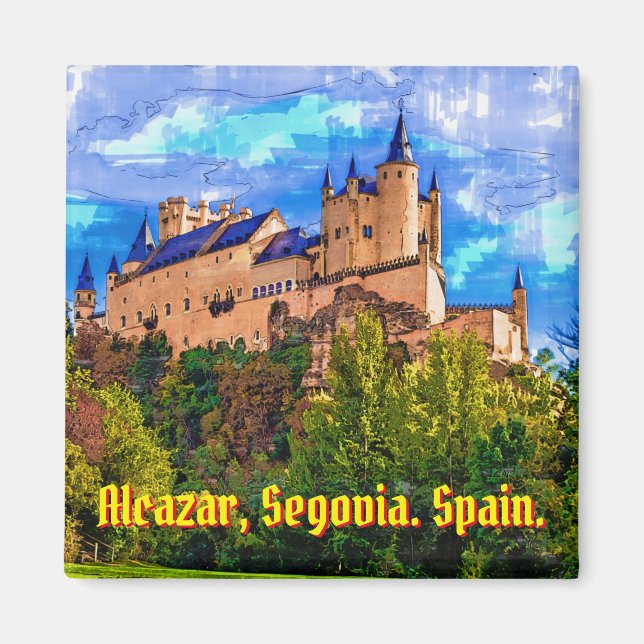 Íman Castle Alcazar, Segóvia, Espanha. (Frente)