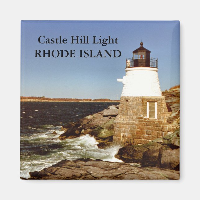 Íman Castle Hill Light, Rhode Island Magnet (Frente)