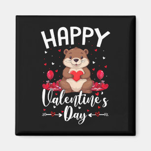 Íman Castor Feliz Dia dos Namorados Amor Corações Casto