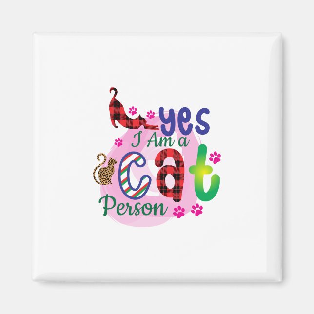 Íman Cat Art I É Uma Pessoa De Gatos (Frente)