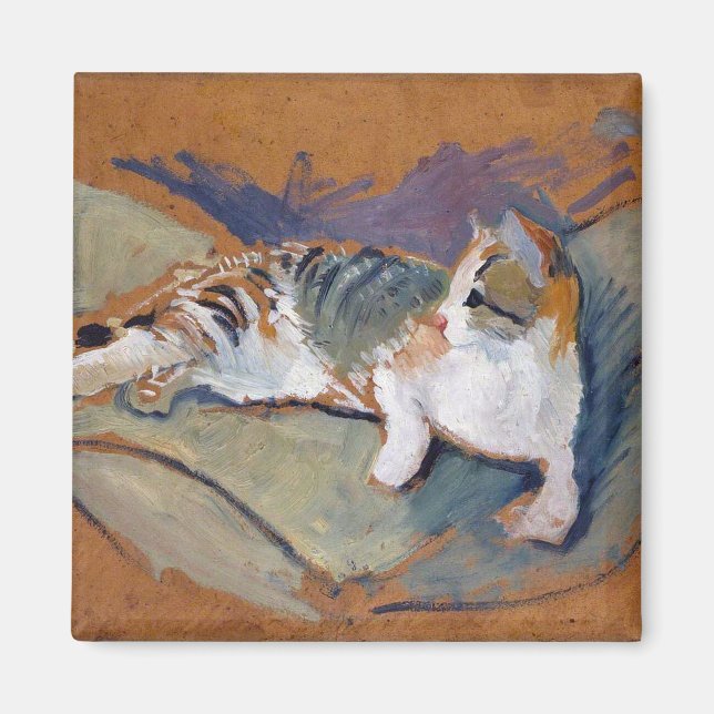 Íman Cat, August Macke Magnet (Frente)