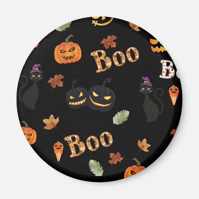 Íman Cat Boo Halloween (Frente)