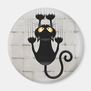 Íman Cat Caindo no personagem de desenho animado de div