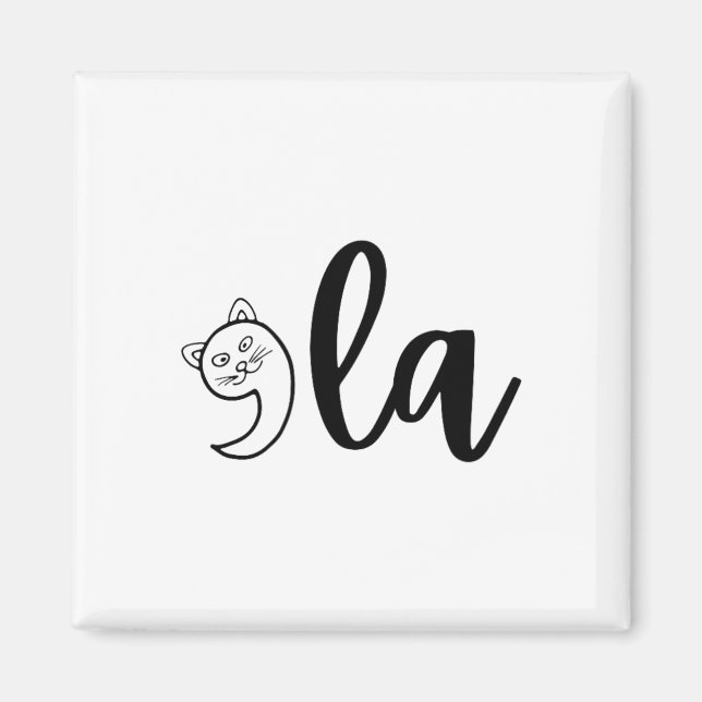 Íman Cat Comma La Para Presidente Cat Lady Cat Lovers (Frente)