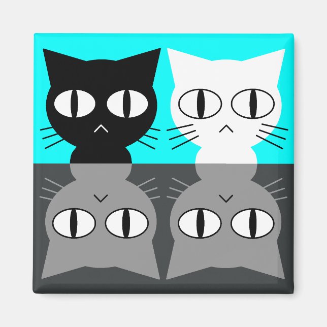 Íman cat dirty clean dishwasher magnet (Frente)