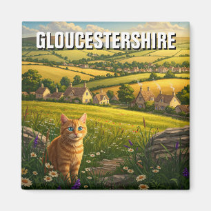Íman Cat em Gloucestershire England Viagem