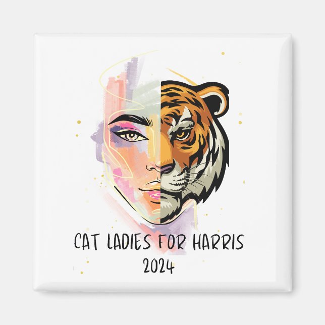 Íman Cat Ladies para Harris 2024 (Frente)