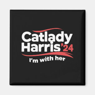 Íman Cat Lady Kamala Harris 2024 Estou com ela