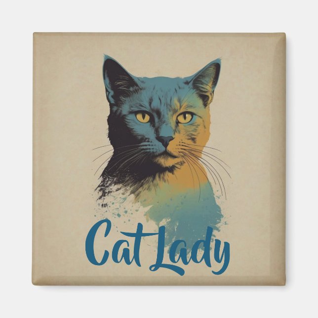 Íman Cat Lady Magnet (Frente)