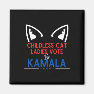 Íman Cat Lady Voting Kamala Harris Cachorro Mãe Votar A