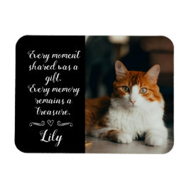 Íman Cat Loss Memorial Personalized Photo Pet Name