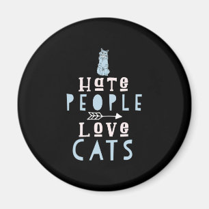 Íman Cat Lover I Ama Gatos E Pessoas