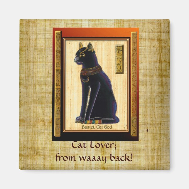 Íman "CAT LOVER" - Magneta Egípcia de Gato Bastet (Frente)