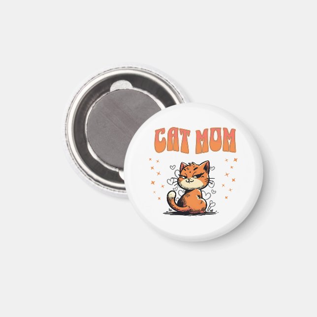 Íman Cat Mãe | Gatinho | Pet Mama (Front/Back)