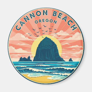 Íman Cat na praia de Cannon, Oregon