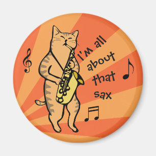 Íman Cat Plays Saxofone