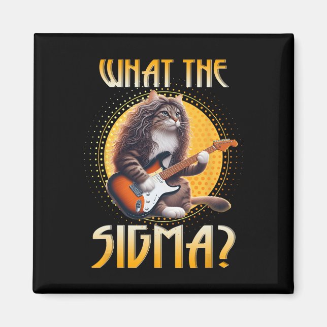 Íman Cat Sigma Camisa Engraçada Sigma Brainrot Meme Riz (Frente)