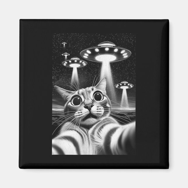 Íman Cat Ufo _ Memória De Invasão Engraçada Cat Ufo (Frente)