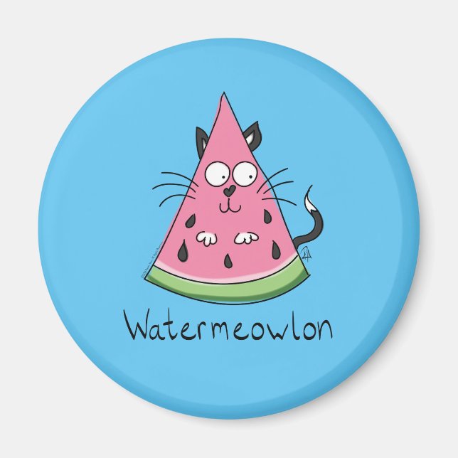 Íman Cat Watermelon Cute Kid (Frente)